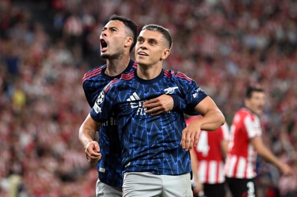 欧冠-马丁内利、特罗萨德破门 阿森纳2-0毕尔巴鄂竞技